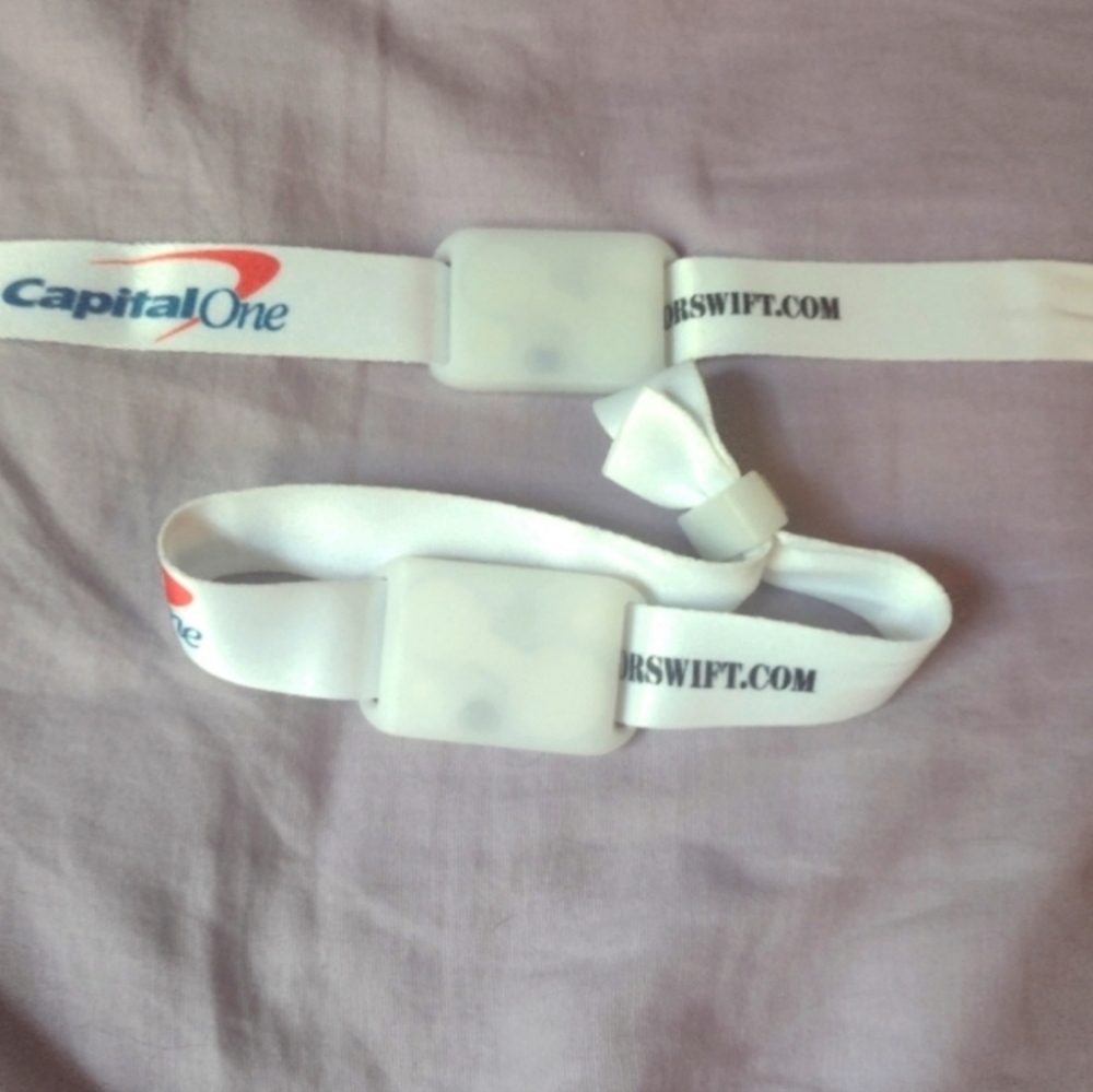 White Capital One Wristband